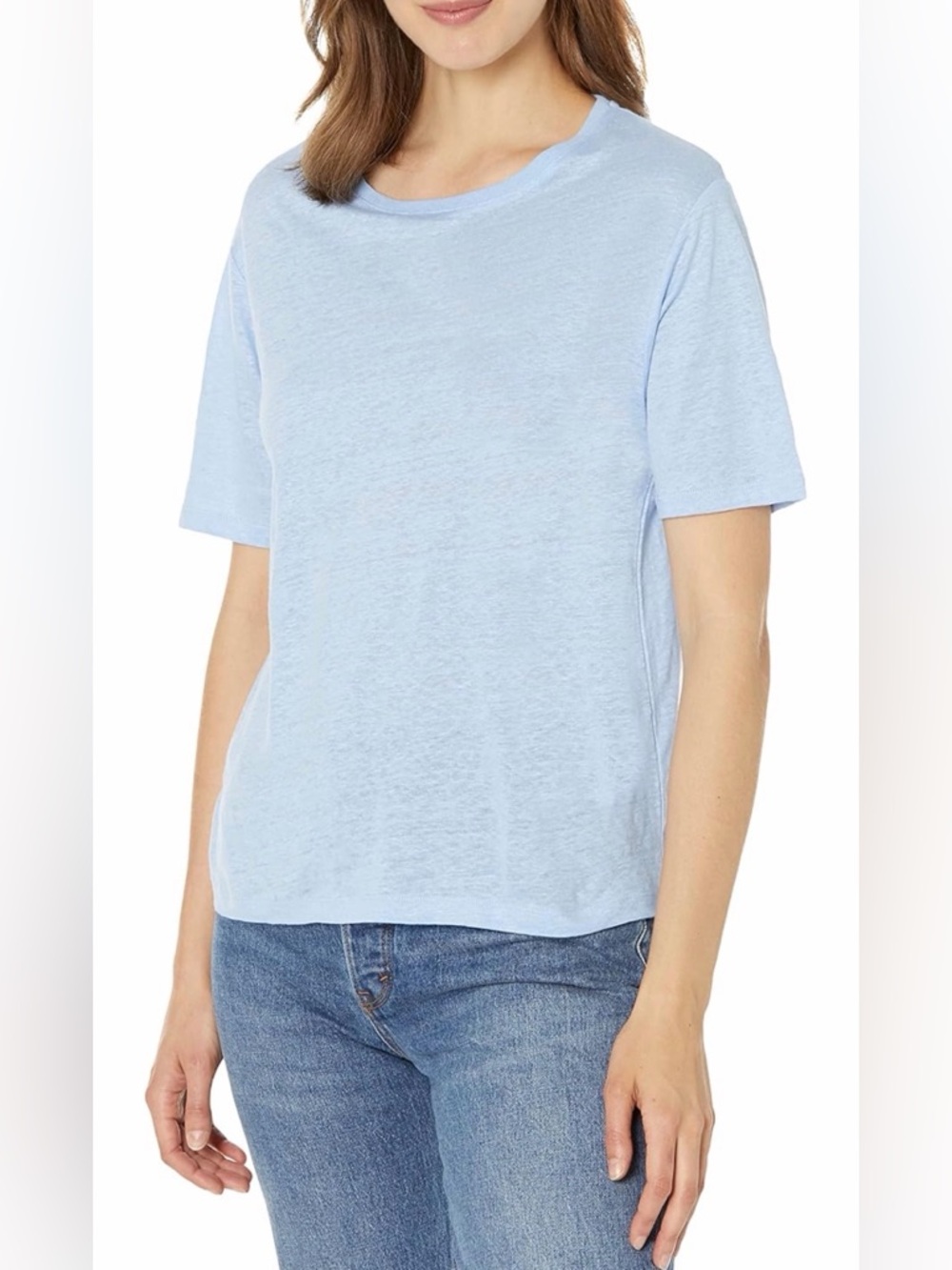 Vince Linen Relaxed Short Sleeve Tee